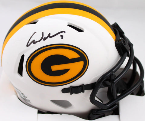 Christian Watson Signed Green Bay Packers Lunar Speed Mini Helmet-Beckett W Holo