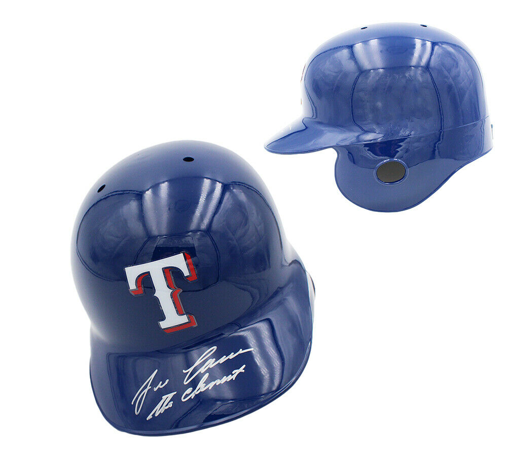 Jose Canseco Signed Texas Rangers Rawlings Current MLB Helmet W- The Chemist