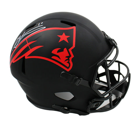 Mac Jones Signed New England Patriots Speed Full Size Eclipse NFL Helmet