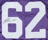 Ed White Signed Minnesota Vikings Jersey (JSA COA) 4xPro Bowl Offensive Lineman