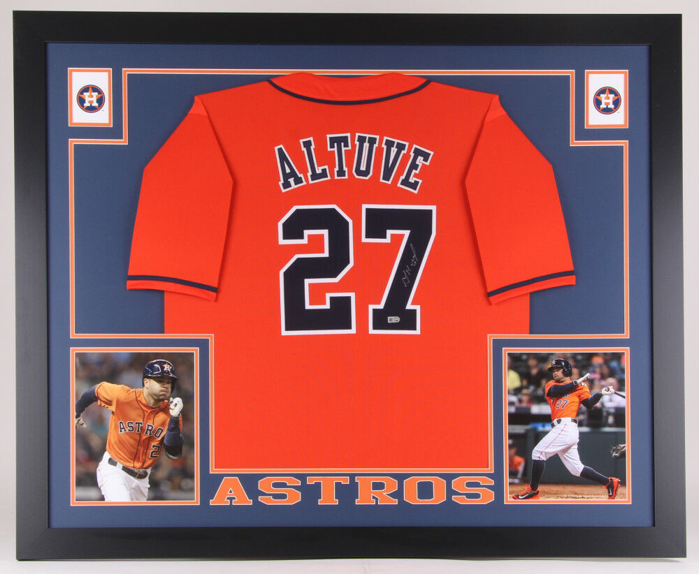 Jose Altuve Signed Houston Astros 35x43 Custom Framed Jersey (MLB Holo –  Super Sports Center