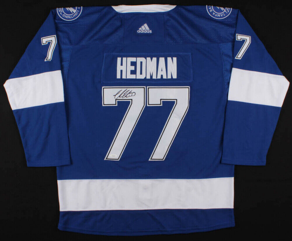 Victor Hedman Tampa Bay Lightning Autographed Blue Adidas