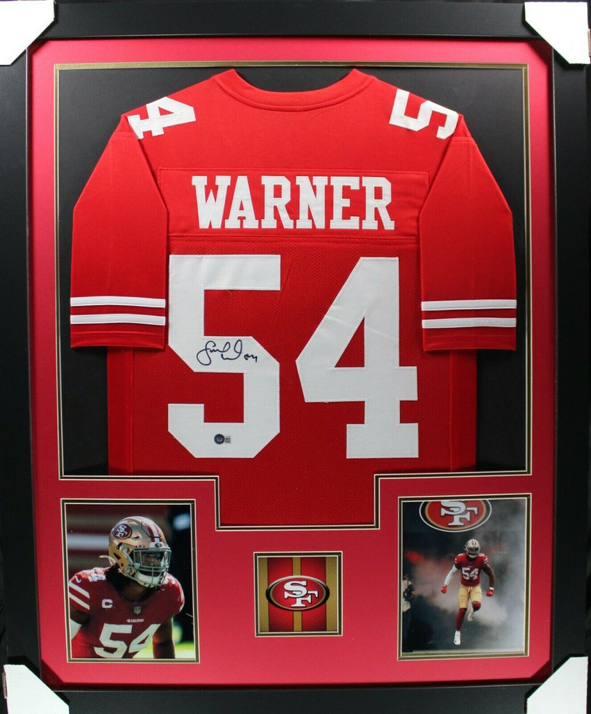 FRED WARNER (49ers red TOWER) Signed Autographed Framed Jersey Beckett –  Super Sports Center