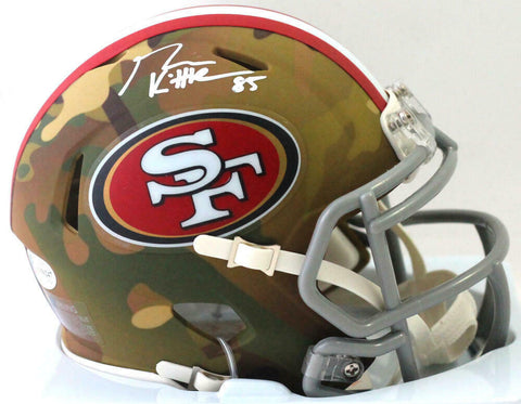 George Kittle Signed San Francisco 49ers Camo Mini Helmet- Beckett W Auth *White