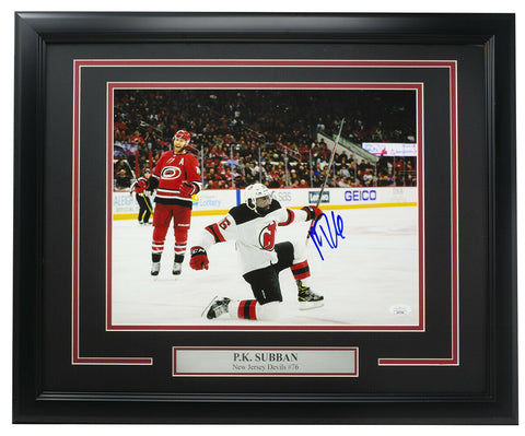 P.K. Subban Signed Framed 11x14 New Jersey Devils Hockey Photo JSA