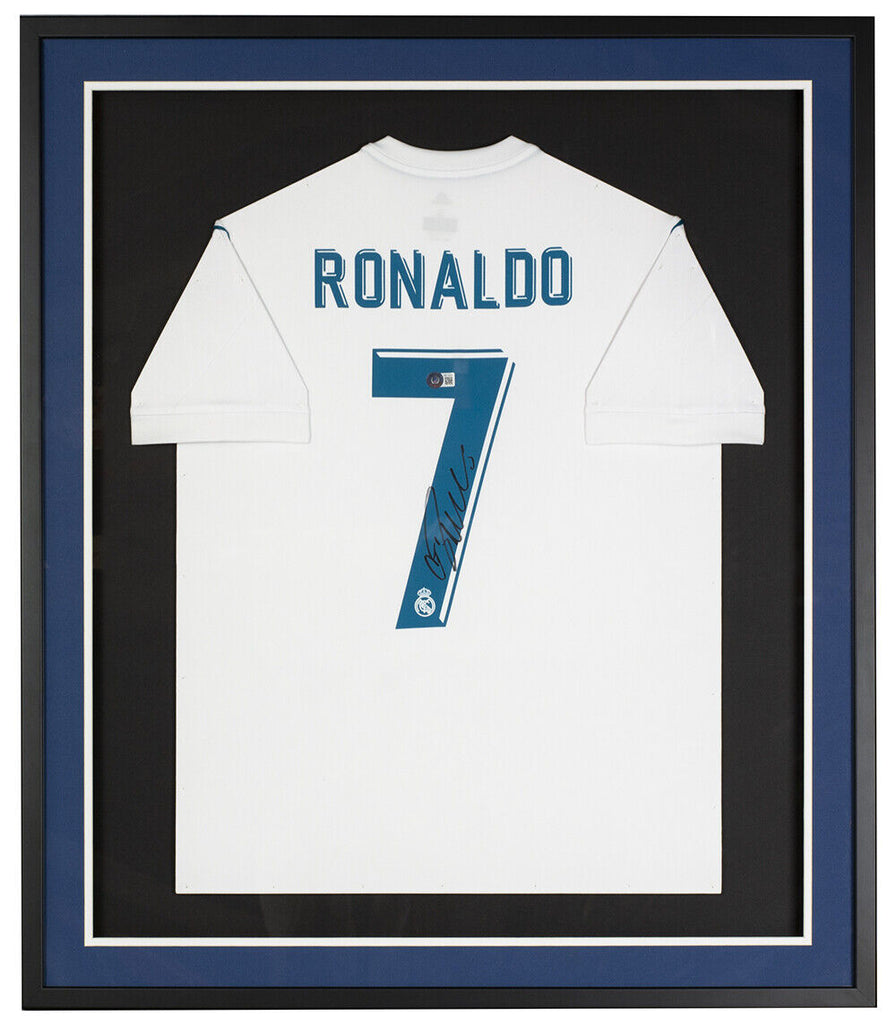 Cristiano Ronaldo Signed Framed White Adidas Real Madrid Soccer Jersey –  Super Sports Center