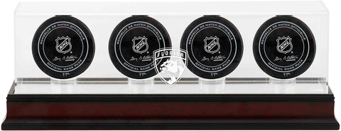 Florida Panthers Mahogany Four Hockey Puck Logo Display Case