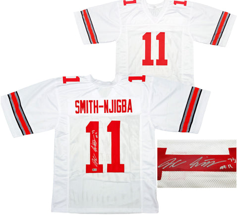 OHIO STATE JAXON SMITH-NJIGBA AUTOGRAPHED JERSEY SIGNED IN SILVER BECKETT 201985