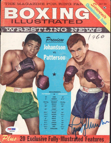 Ingemar Johansson Autographed Boxing Illustrated Magazine Cover PSA/DNA #S42588
