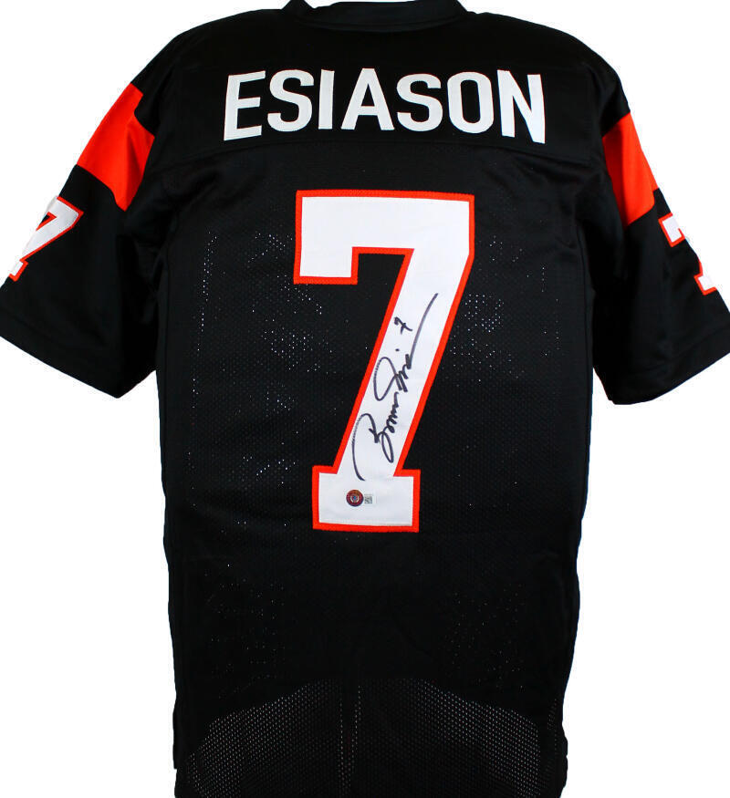 The Jersey Source Autographs Boomer Esiason Autographed Black Pro Style Jersey-Beckett W Hologram *Black