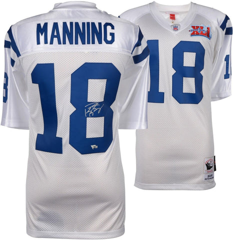 Peyton Manning Colts Signed Mitchell & Ness 2006 Super Bowl Patch Jersey