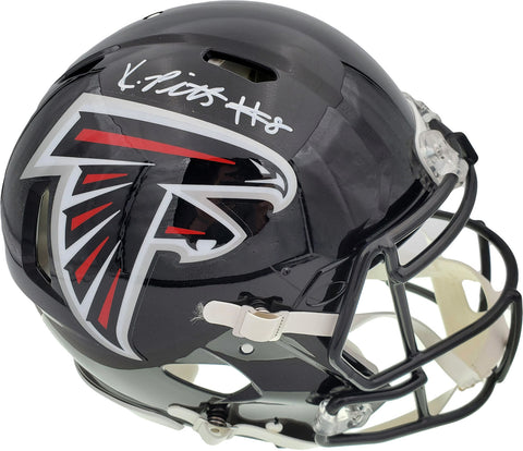 KYLE PITTS AUTOGRAPHED FALCONS BLACK FULL SIZE SPEED HELMET BECKETT 194411
