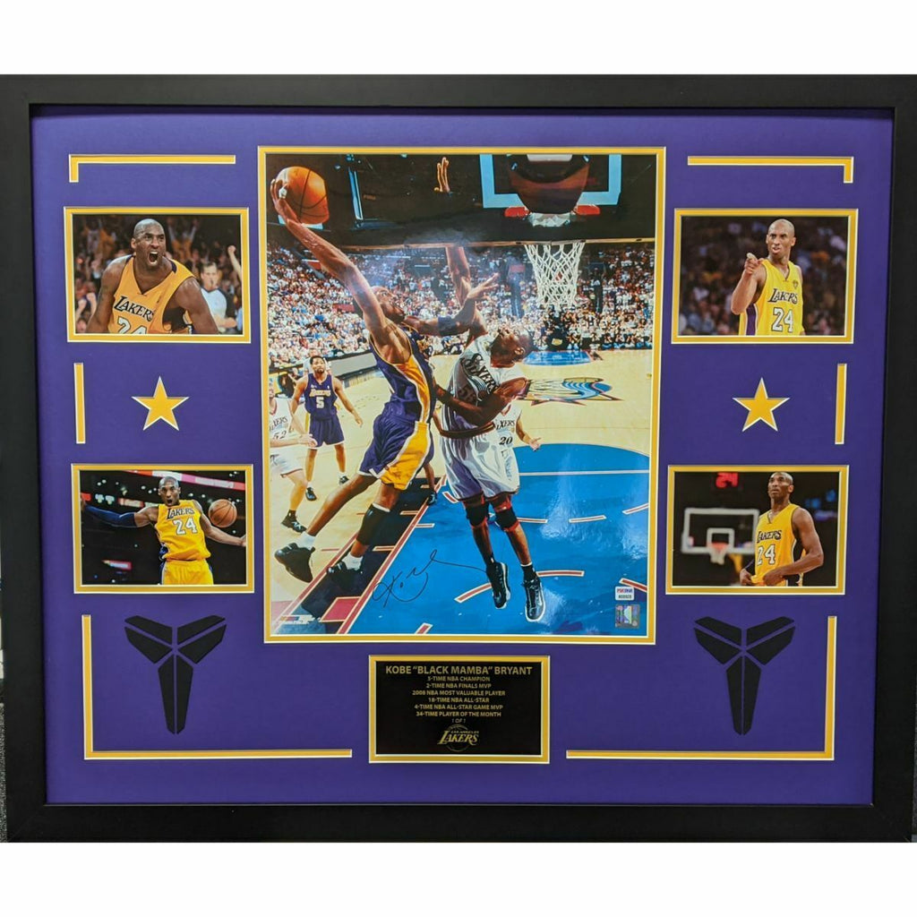 Kobe Bryant Framed Signed Jersey PSA/DNA Autographed Signed LA Lakers