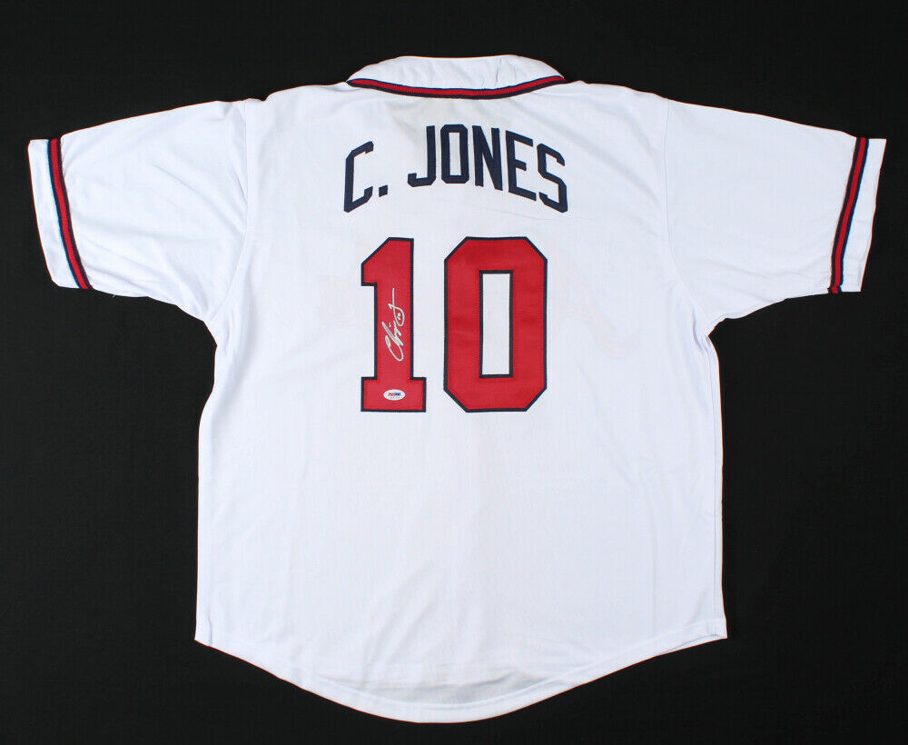 Chipper Jones Signed Atlanta Braves Jersey (PSA COA) HOF 8xAll