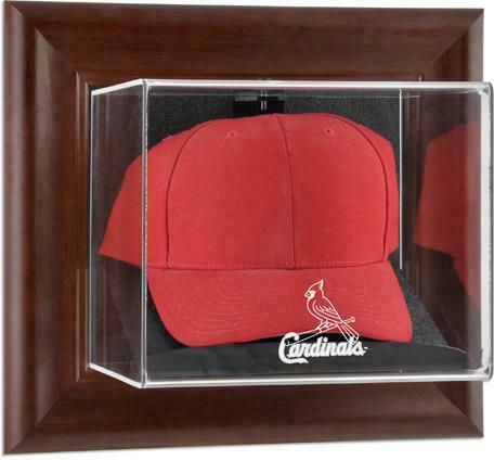 St. Louis Cardinals Brown Framed Wall-Mounted Logo Cap Case - Fanatics