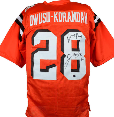 Jeremiah Owusu-Koramoah Signed Orange Pro Style Jersey w/Dawg Pound- BAW Holo