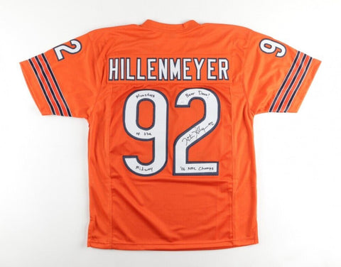 Hunter Hillenmeyer Signed Chicago Bears Jersey / Multiple Inscriptions (JSA COA)