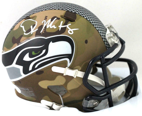 DK Metcalf Autographed Seattle Seahawks Camo Mini Helmet - Beckett W Auth *White
