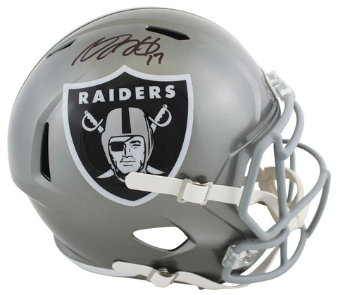 Raiders Davante Adams Signed Flash Full Size Speed Rep Helmet BAS Witnessed