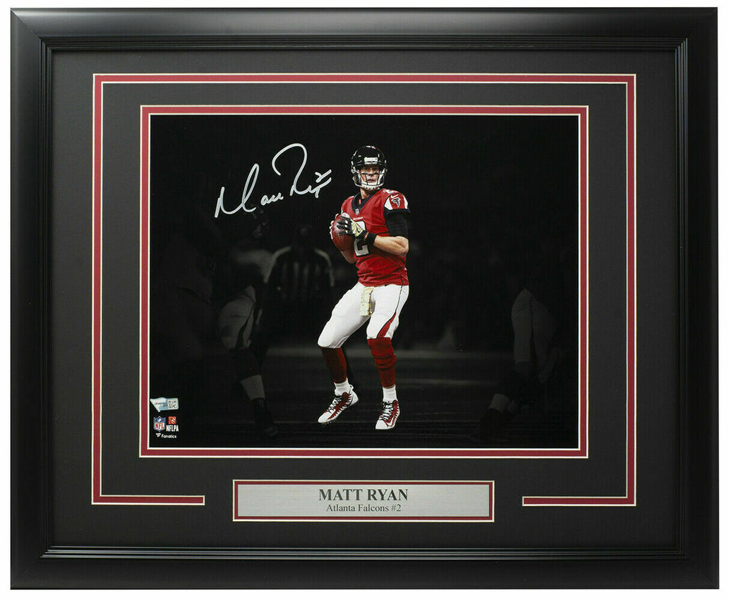 Matt Ryan Signed Framed 11x14 Atlanta Falcons Spotlight Photo