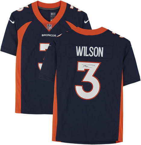 Russell Wilson Denver Broncos Autographed Navy Nike Limited Jersey