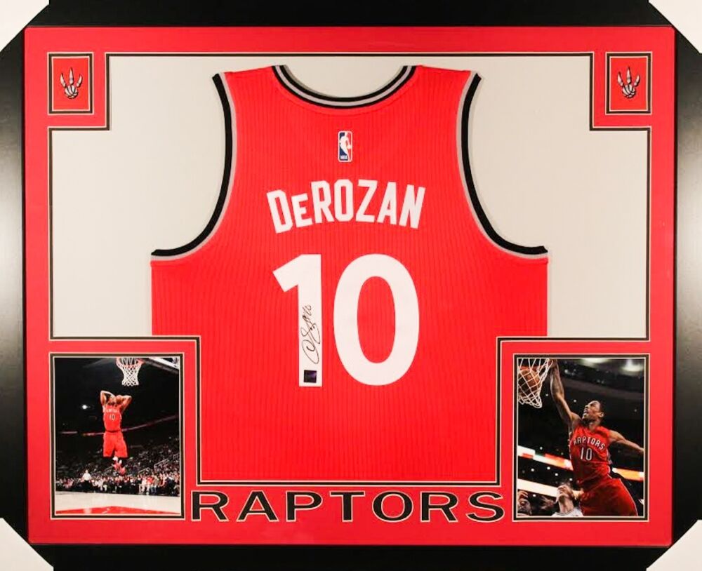 DeMar DeRozan Signed Raptors 35x43 Custom Framed Jersey (Frameworth CO –  Super Sports Center