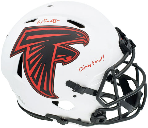 KYLE PITTS AUTOGRAPHED FALCONS LUNAR ECLIPSE FULL SIZE AUTH HELMET DIRTY BIRD