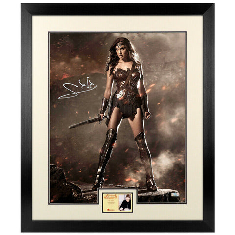Gal Gadot Autographed Batman Vs Superman Wonder Woman 16x20 Framed Photo