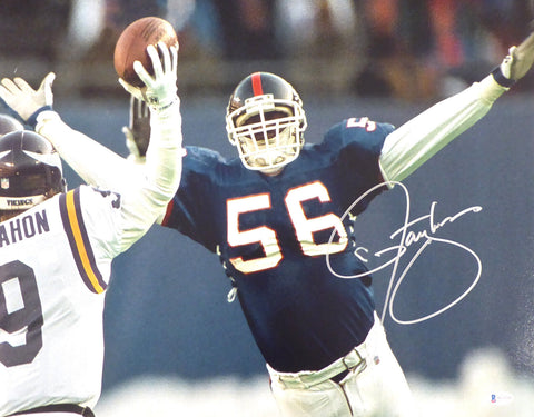 LAWRENCE TAYLOR AUTOGRAPHED 16X20 PHOTO NEW YORK GIANTS BECKETT BAS 177682