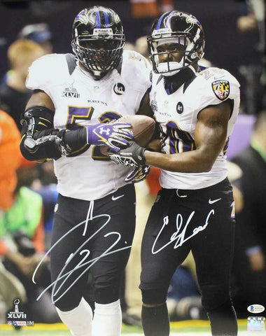 Ray Lewis & Ed Reed Autographed/Signed Baltimore Ravens 16x20 Photo BAS 30499