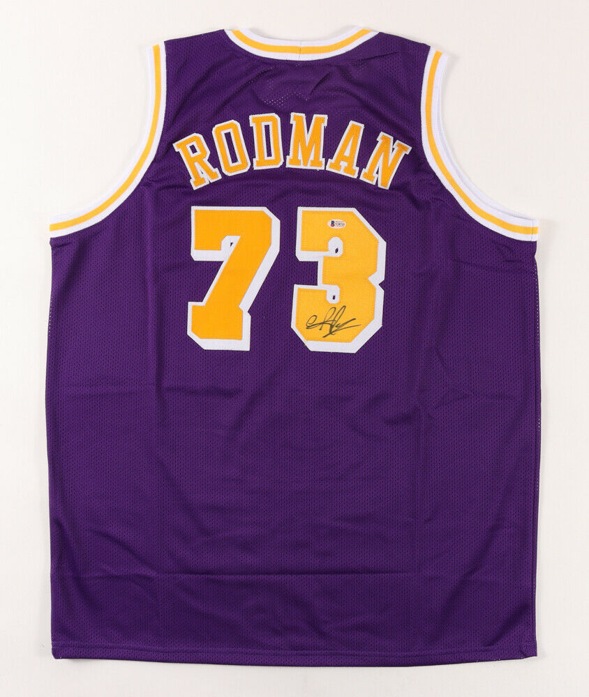 rodman lakers jersey authentic