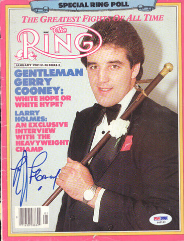 Gerry Cooney Autographed Signed The Ring Magazine Cover PSA/DNA #S42140
