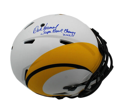 Dick Vermeil Signed Los Angeles Rams Speed Authentic Lunar Helmet - SB Champs