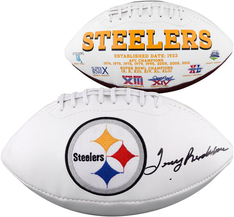 Terry Bradshaw NFL Pittsburgh Steelers Autographed White Panel Football