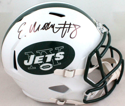 Elijah Moore Signed New York Jets T/B F/S Speed Helmet-Beckett W Holo *Black