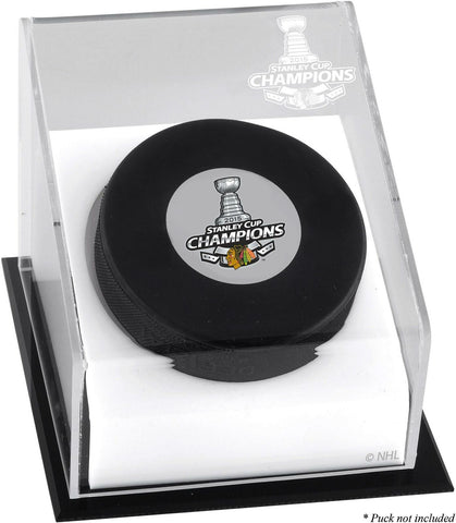 Chicago Blackhawks 2015 Stanley Cup Champs Hockey Puck Logo Display Case