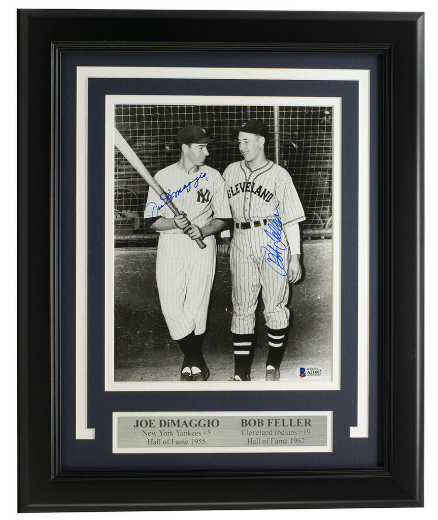 Joe DiMaggio Bob Feller Signed Framed 8x10 New York Yankees Photo BAS –  Super Sports Center