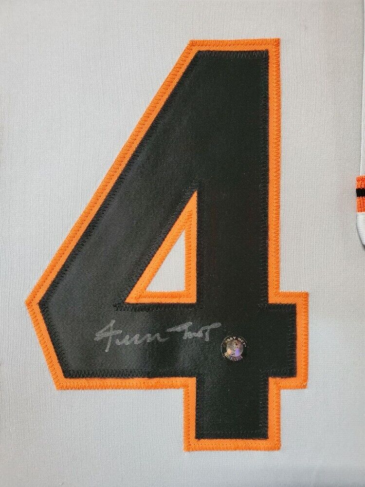 Willie Mays Signed San Francisco Giants 35x43 Framed Jersey (Mays