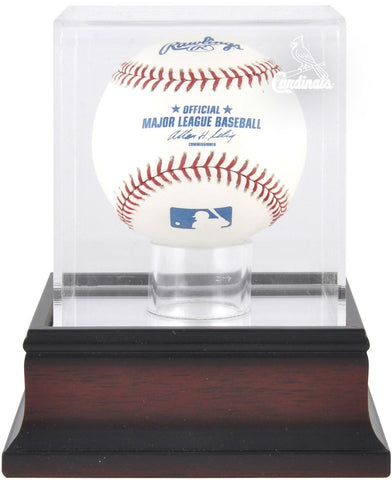 St. Louis Cardinals Mahogany Baseball Logo Display Case