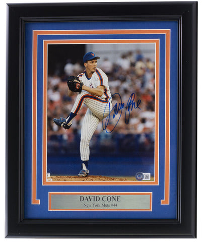 David Cone New York Mets Signed Framed 8x10 Baseball Photo BAS