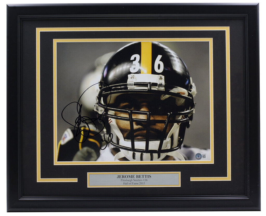 Framed Jerome Bettis Pittsburgh Steelers Autographed White Super