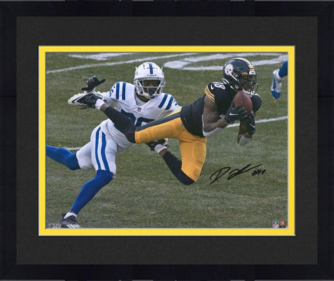 Framed Diontae Johnson Steelers Signed 16x20 Leaping Photograph