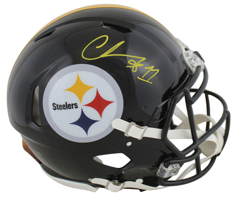 Steelers Chase Claypool Signed Full Size Speed Rep Helmet w/ Yellow Sig BAS Wit
