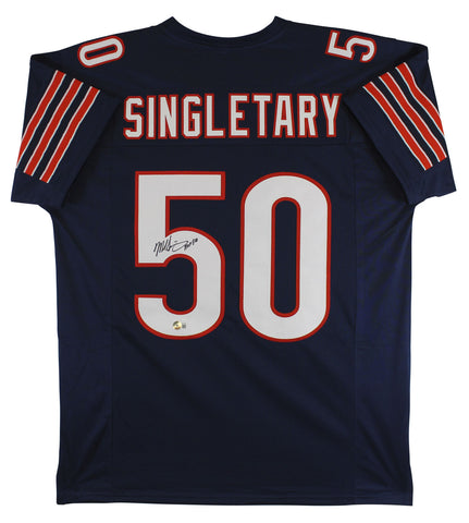 Mike Singletary "HOF 98" Authentic Signed Navy Blue Pro Style Jersey BAS Witness