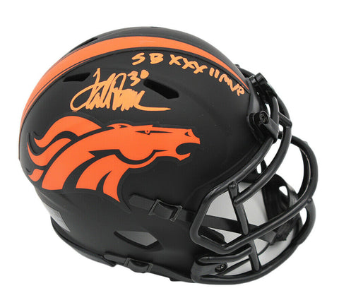 Terrell Davis Signed Denver Broncos Speed Eclipse NFL Mini Helmet with "SB XXXII
