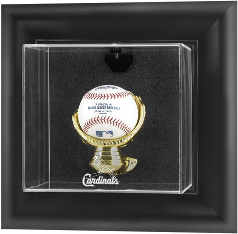 Cardinals Black Framed Wall- Logo Baseball Display Case-Fanatics