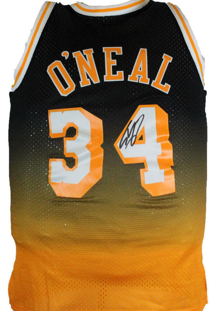 Shaquille O'Neal Autographed & Framed Yellow Los Angeles Lakers Jersey Auto  Beckett COA