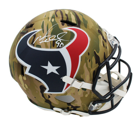 Mario Williams Signed Houston Texans Speed Full Size Camo NFL Helmet