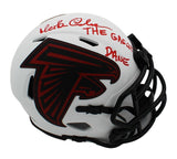 Morten Andersen Signed Atlanta Falcon Speed Lunar NFL Mini Helmet With Insc