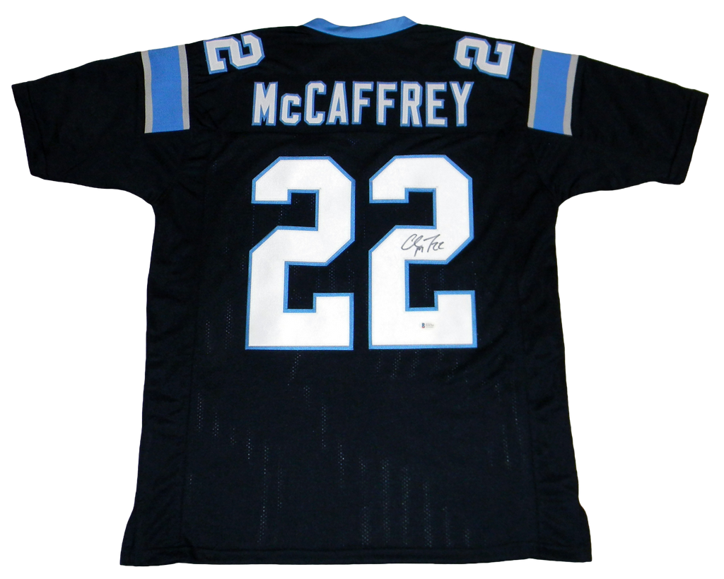 Christian McCaffrey Autographed and Framed Carolina Panthers Jersey